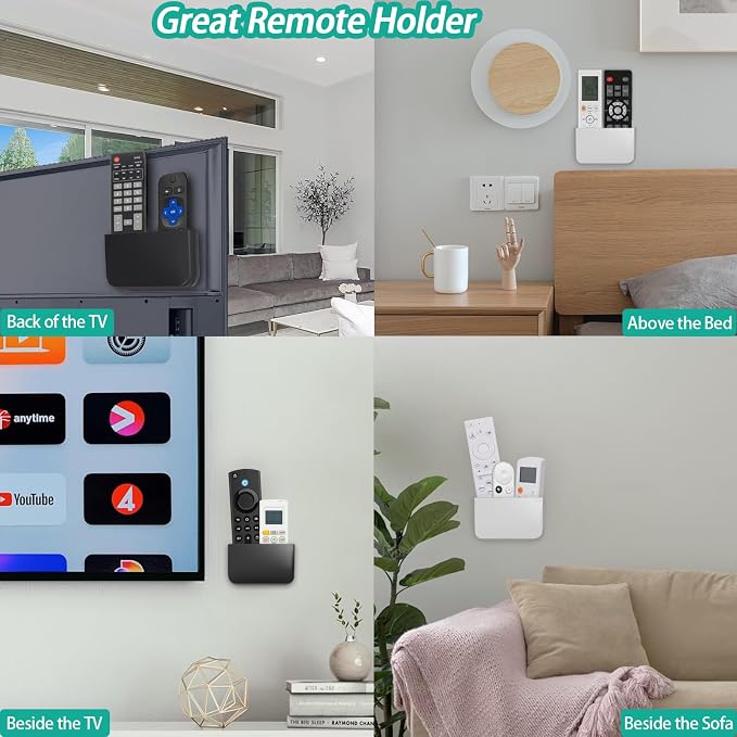 Magnetic Remote Control Holder Wall Mount, 2 Pack TV Remote Holder Wall Mount - Image 5