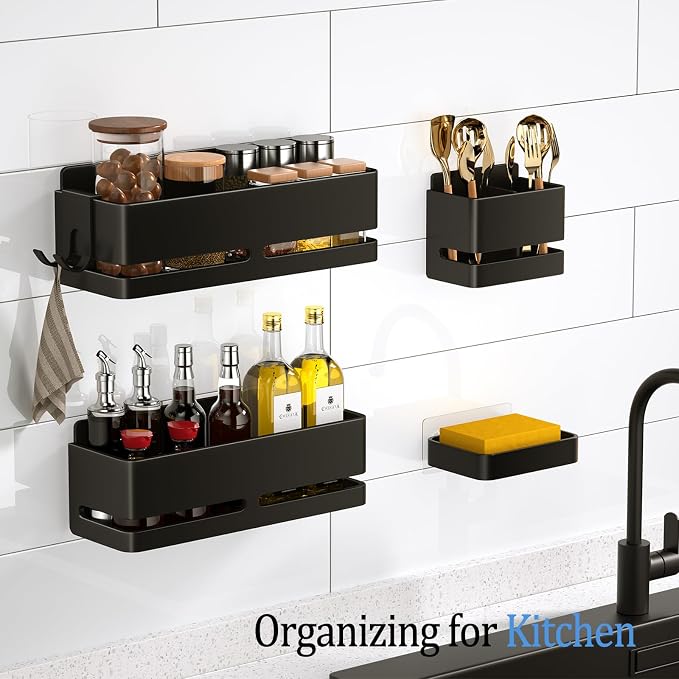 Bathroom Storage Rack, Wall-Mounted Shelf - Image 4