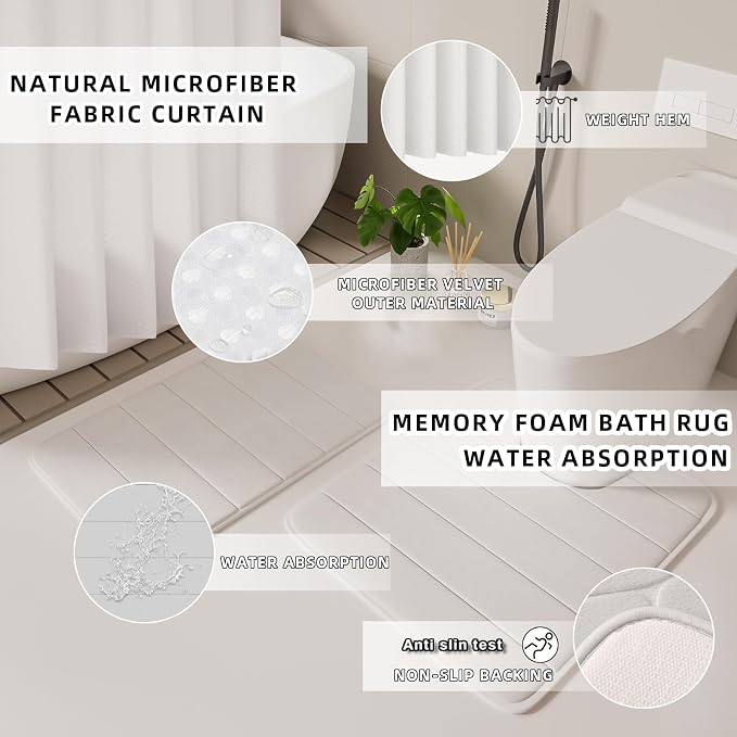 Bathroom Set - 25PC White Bathroom Set - Image 8