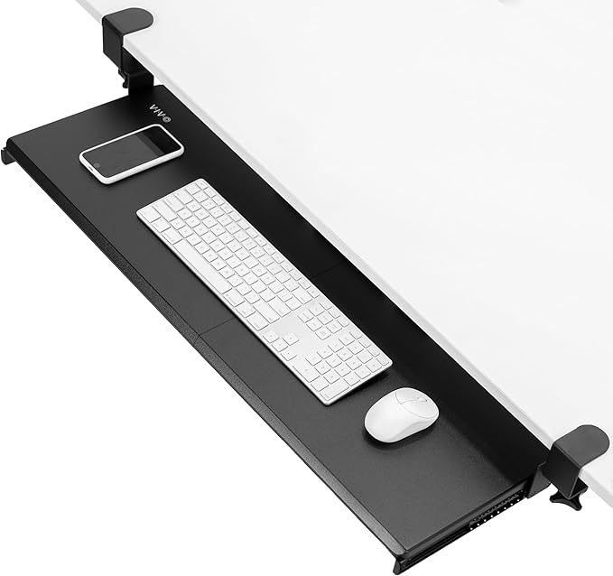 VIVO Extra Long Clamp-on Computer Keyboard and Mouse Under Desk Slider Tray by VIVO
