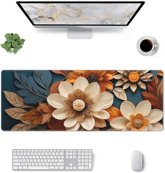 Gaming Mouse Pad, Large Non-Slip Rubber Base Mousepad, Keyboard Mouse Mat - Image 3