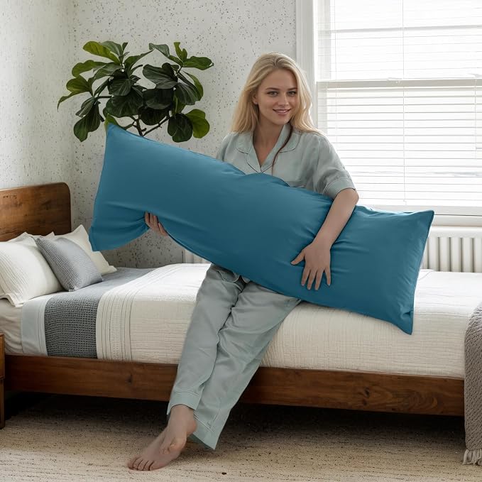 Body Cooling Pillow Cases Cover, Bamboo Rayon Body Pillowcases - Image 2