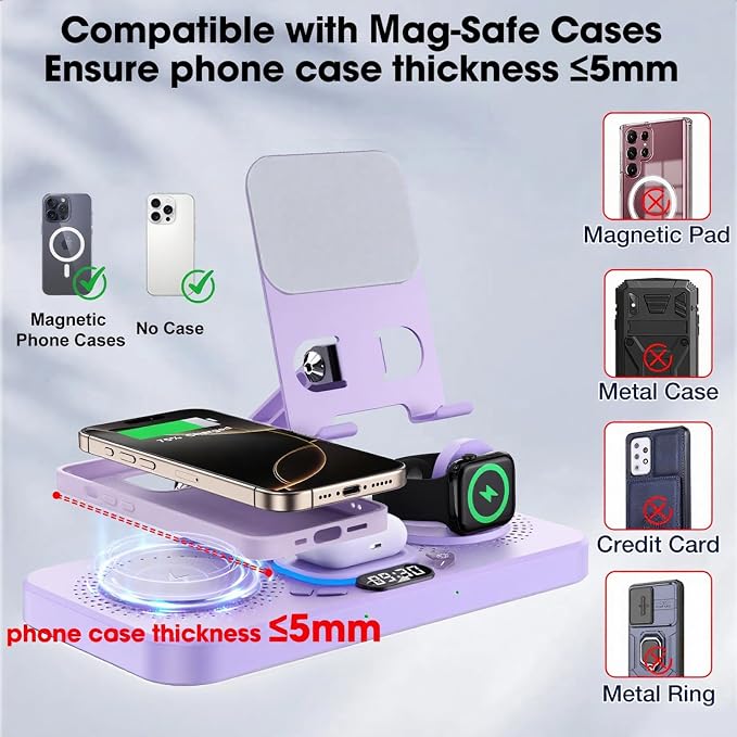 30W Charging Station for Apple Products, Foldable Wireless Charger - Image 5