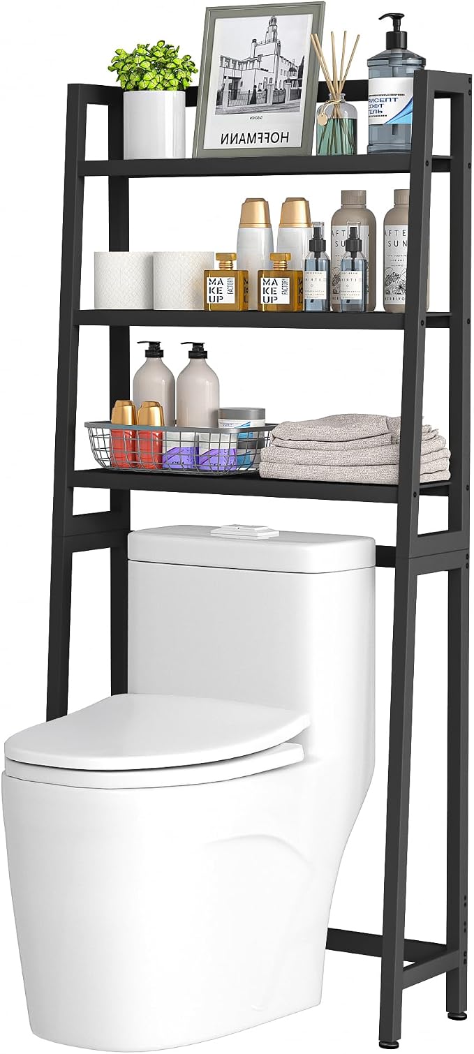 VASMIA Over The Toilet Storage, Bamboo 3-Tier Bathroom Organizer Over Toilet by VASMIA