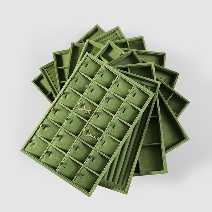 Velvet Stackable Jewelry Display Flat Tray - Image 7