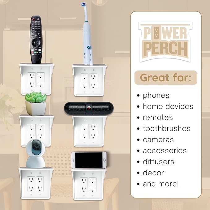 Power Perch Double Wall Outlet Shelf - Image 5