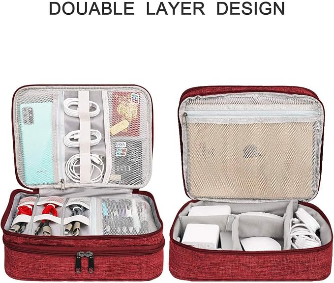 Electronics Organizer, Jelly Comb Electronic Accessories Cable Organizer Bag - Image 2