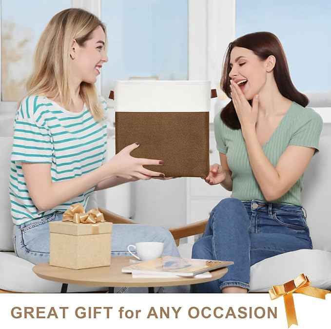 Collapsible Fabric Storage Cubes 11x11 Cube Storage Bins, 4 Pack Closet Baskets