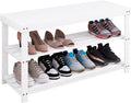 SMIBUY Bamboo Shoe Rack Bench, 3-Tier Shoe Organizer Storage Shelf by SMIBUY