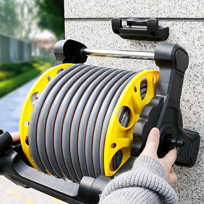 Garden Hose Reel Holder Wall Mounted Garden Hose Hanger Pipe Holder - Image 8