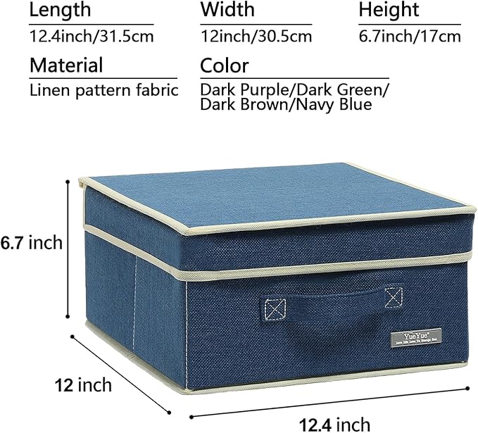 YueYue Foldable Fabric Closet Organizer Bins Box Storage - Image 2