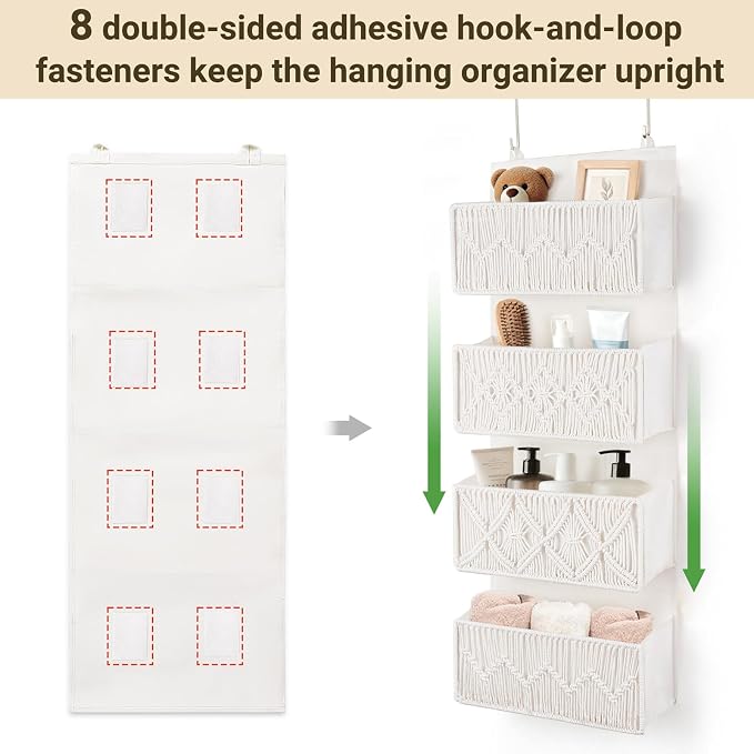 Dahey Over The Door Organizer Macrame Boho Nursery Storage Decor - Image 6