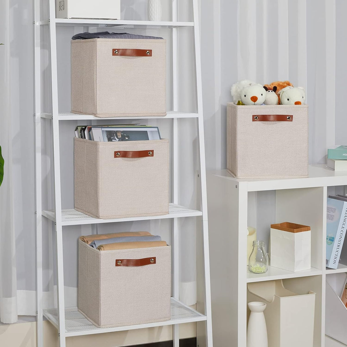 11x11 Storage Cubes Fabric Storage Cubes Storage Bins with Dual