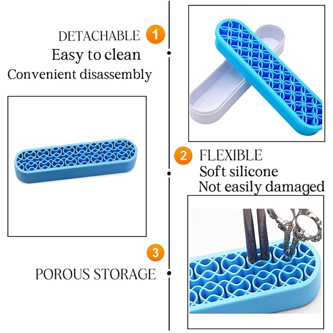 TANG SONG 2 PCS Silicone Make up Brush Holder Cosmetic Storage Box Desktop - Image 4