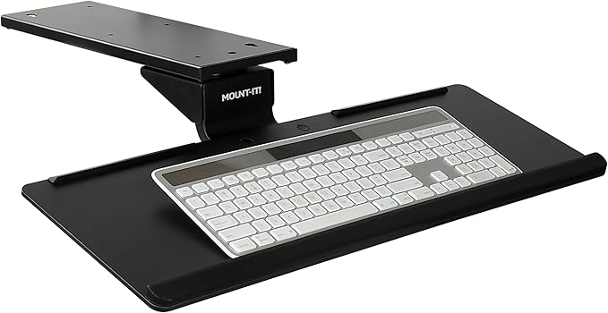 Mount-It! Under Desk Keyboard Tray – Adjustable Slide-Out Keyboard Drawer by Mount-It