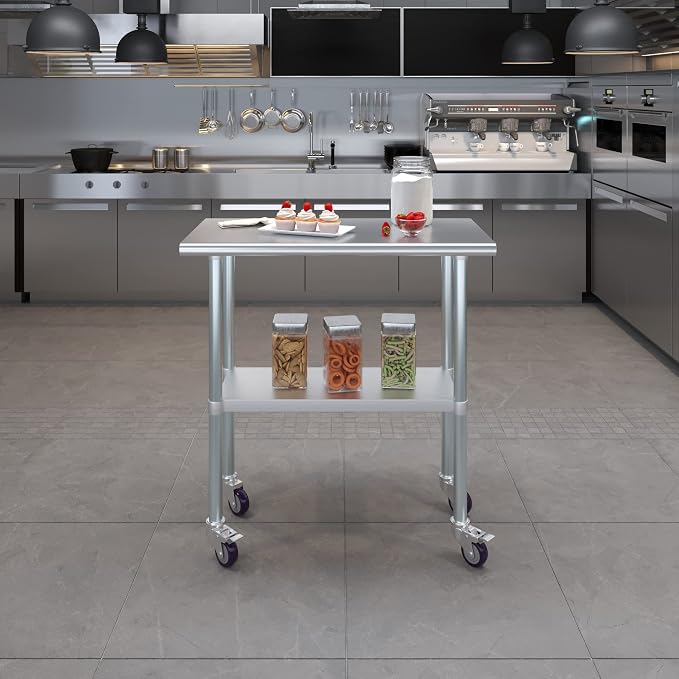 AmGood 36" Long x 18" Deep Stainless Steel Table - Image 9