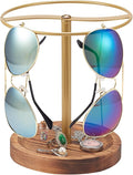 Sunglasses Organizer Wood Glasses Holder Stand, Metal Sunglass Storage Display by BDBDYEAY