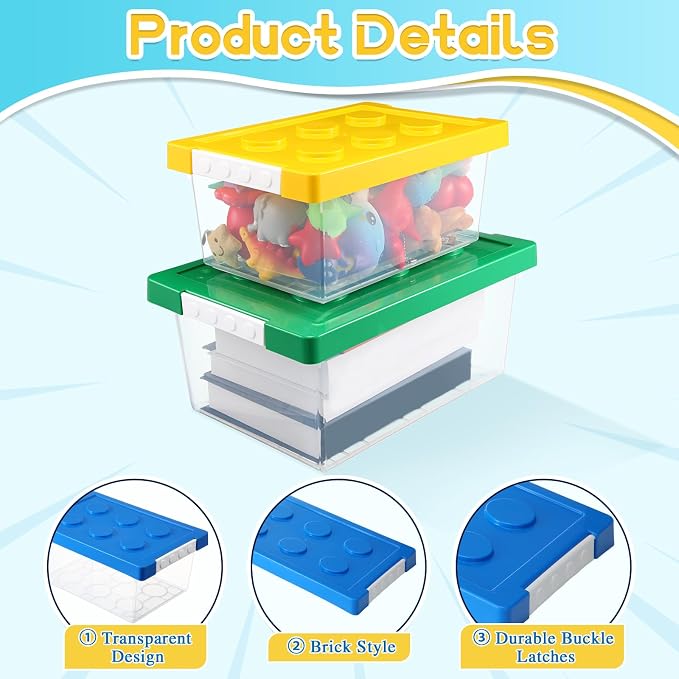 Vicenpal 4 Pack Toy Storage Containers - Image 4