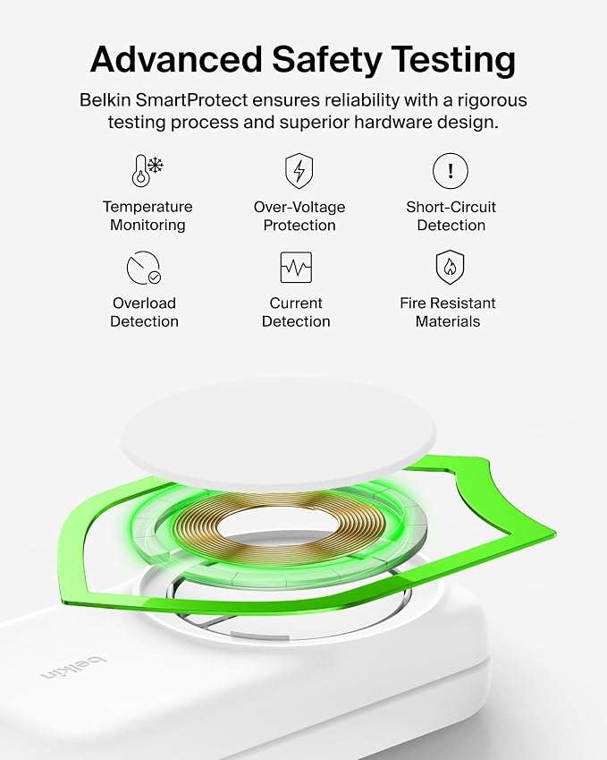 Belkin MagSafe Charger Compatible, 3-in-1 Charging Station, Qi2.2 25W Magnetic - Image 8