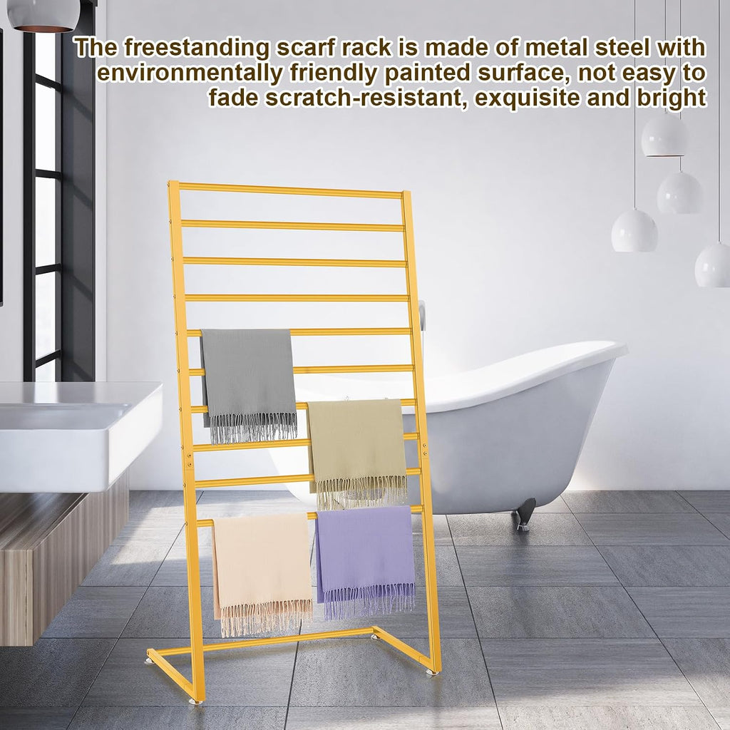 Hijab Organizer, 10 Tier Metal Scarf Holder Organizer, Freestanding