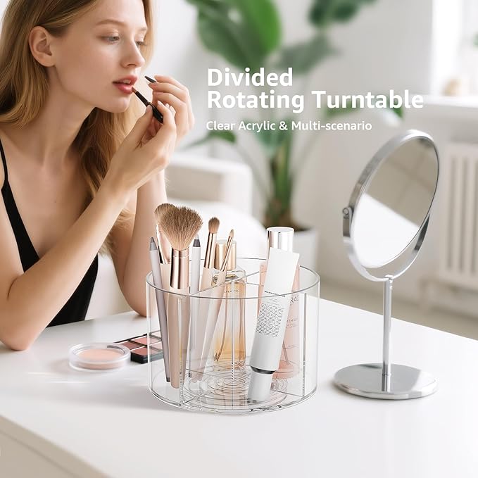 2-Pack Rotating Drink Mix Organizer, Spinning Drink Packet Holder, Divided - Image 6