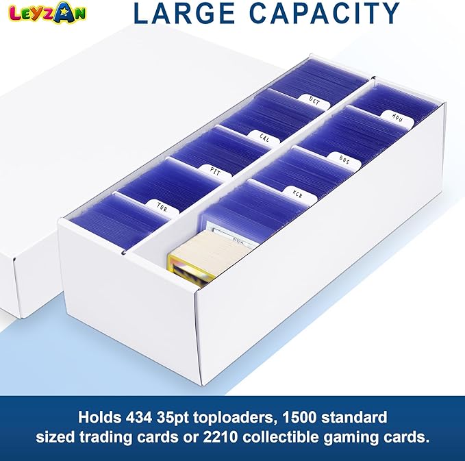 Trading Card Storage Box 4 Pack–1600 Count Cardboard Organizer - Image 5
