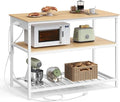VASAGLE Kitchen Island with 3 Shelves, Kitchen Shelf with Power Strip, 23.6 x by VASAGLEbySONGMICSHOME