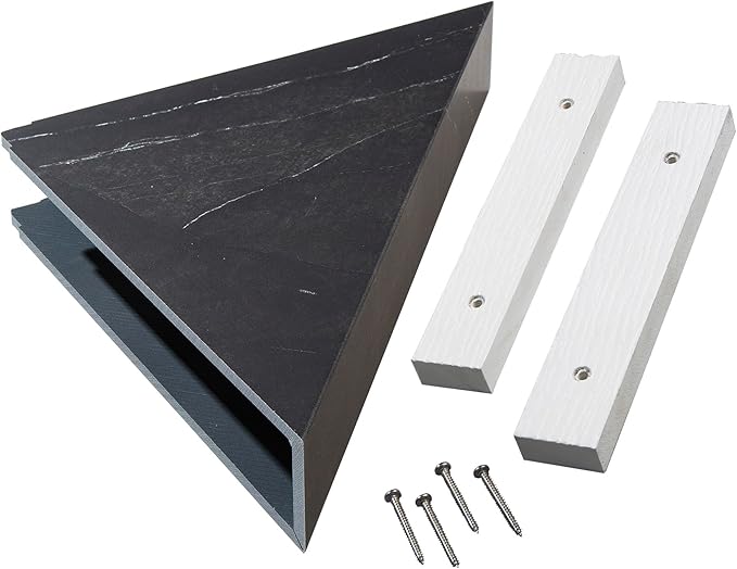 Palisade Vinyl Waterproof Corner Shower Shelf in Black Ice by PalisadeWallTilesandPlanks