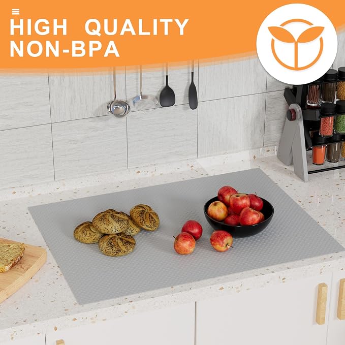 FLPMIX Shelf Liner Light Gray: Waterproof Kitchens Drawer Mat 15 X 240 Inch - Image 7