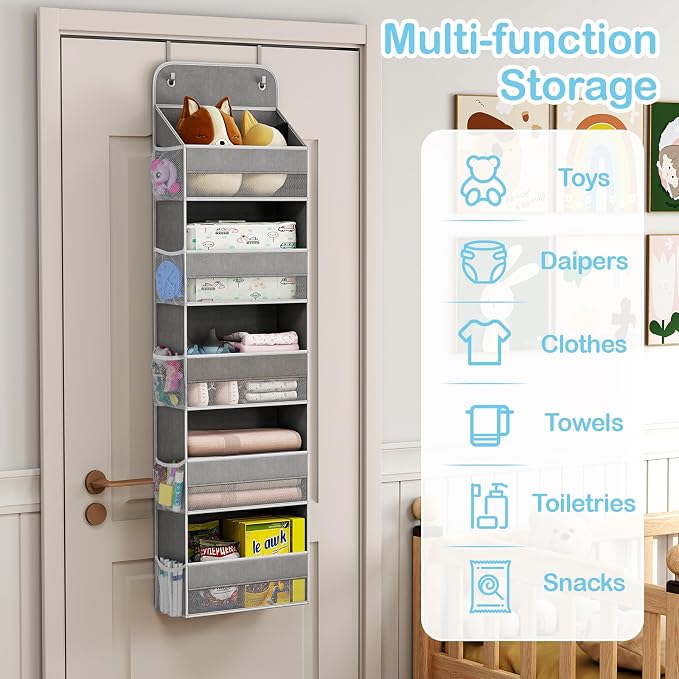 LAMU 5 Tier Over The Door Organizer Hanging, Swing - Image 7