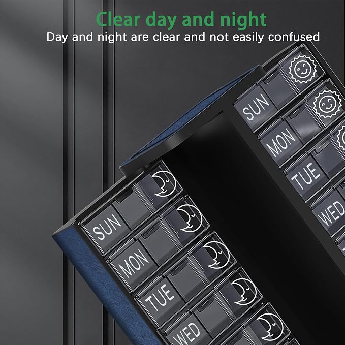 Pill Organizer 2 Times a Day, Am Pm Twice Daily Pill Case, Detachable Large - Image 4