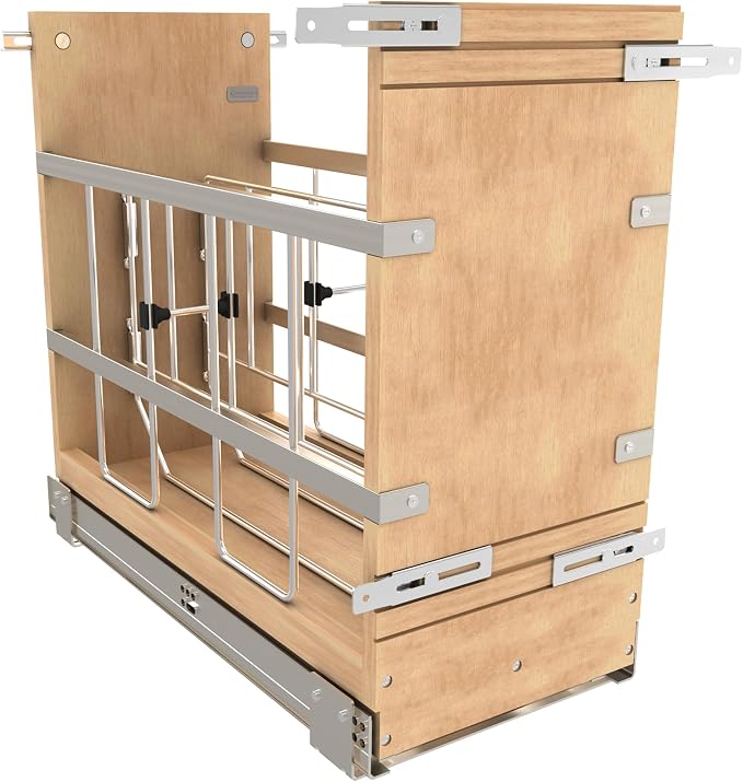 Rev-A-Shelf 8" Pullout Wooden Bakeware Organizer Shelf by Rev-A-Shelf