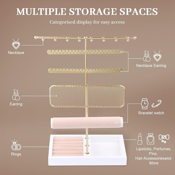 Hyber&Cara 3 Tier Jewelry Display Stand - Image 2