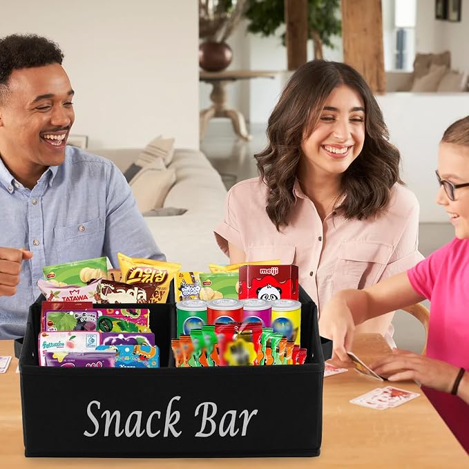 Snack Organizer for Countertop, Fabric Snack Basket - Image 5