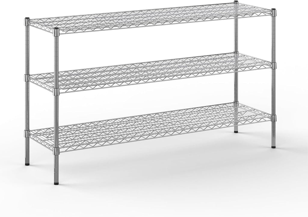 18" Deep x 60" Wide x 34" Height Wire Shelving Kit | 3-Tier | NSF