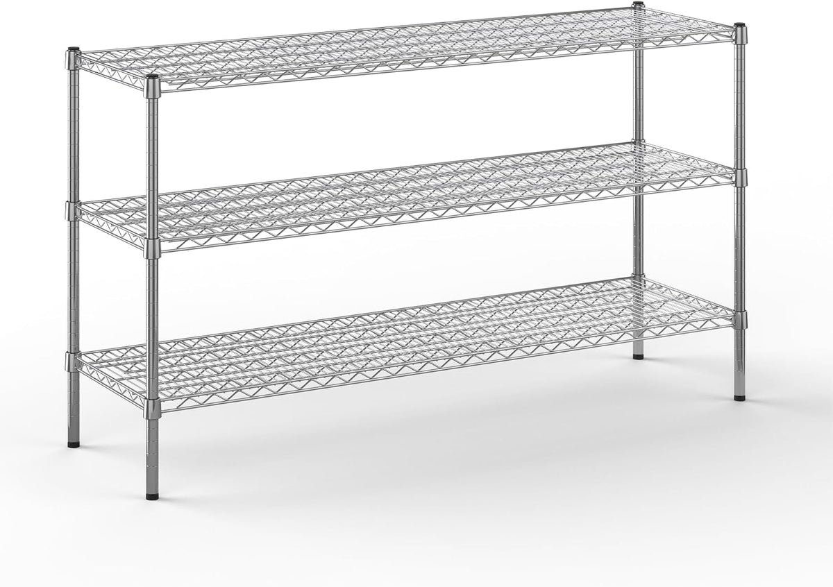 18" Deep x 60" Wide x 34" Height Wire Shelving Kit | 3-Tier | NSF