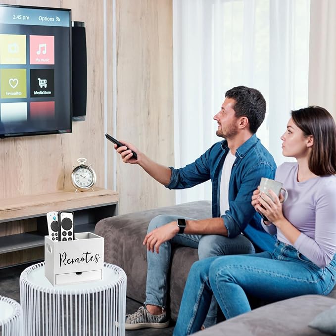 Remote Control Holder, 2 Slot TV Remote Holder& Desk Organizer - Image 4