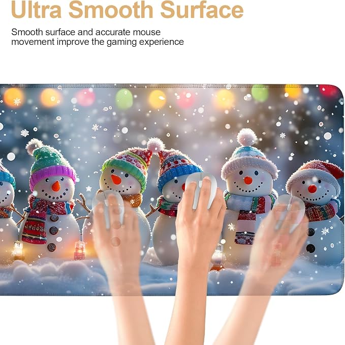 Large Mouse Pad, Snowman Christmas Desk Mat, Extended Gaming Mouse Pad - Image 4