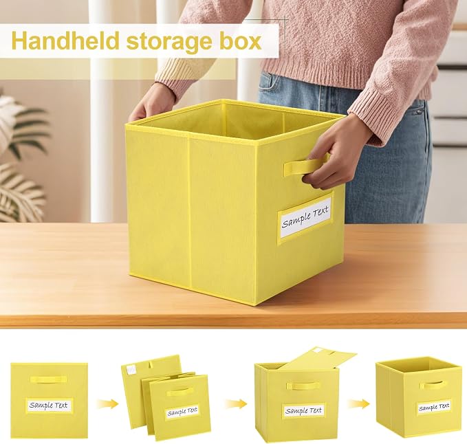 artsdi 13x13 storage cube bins Foldable Fabric storage cubes - Image 4