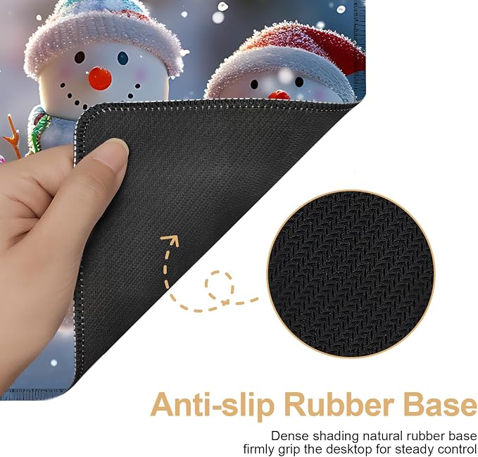 Large Mouse Pad, Snowman Christmas Desk Mat, Extended Gaming Mouse Pad - Image 3