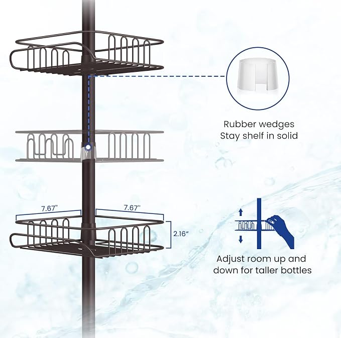 SEIRIONE Rustproof Shower Caddy Corner and Shower Organizer Corner - Image 6