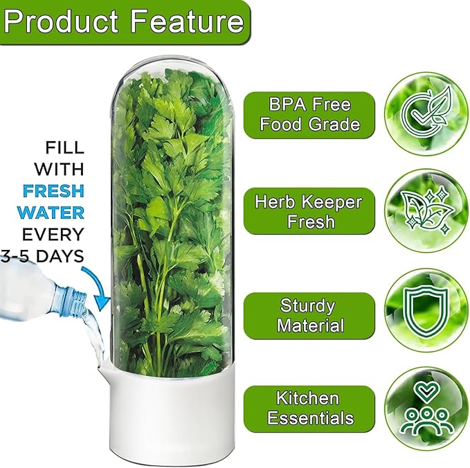 Herb Saver for Refrigerator, Herb Saver Pod Cilantro Containers for Refrigerator - Image 4