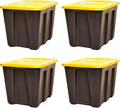 HOMZ 18 Gallon Durabilt Storage Bins, Secure Snap Lids, Break and Blemish by Homz