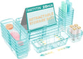 20 Pcs Adjustable Clear Drawer Organizer, Extendable Vanity Storage