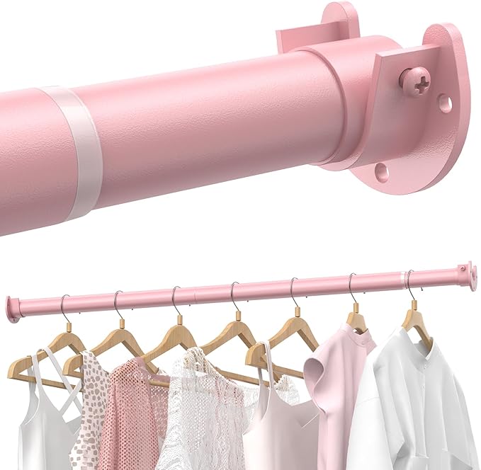 Closet Rods for Hanging Clothes, 17 to 39 Inches Stepless Adjustable Metal by Supforce