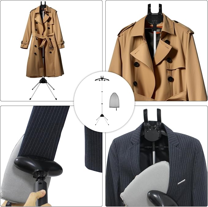 Steamer Hanger Stand with Garment Steamer Ironing Gloves, Garment hanger - Image 4
