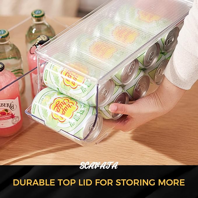 Soda Can Organizer for Refrigerator, Stackable Canned Food Pop Cans Container - Image 9