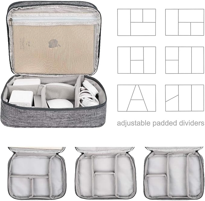 Electronics Organizer, Jelly Comb Electronic Accessories Cable Organizer Bag - Image 3