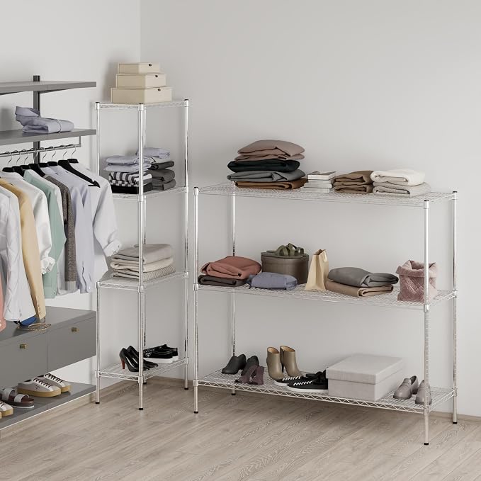 21" Deep x 60" Wide x 54" Height Wire Shelving Kit | 3-Tier | NSF Commercial - Image 7