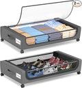 Large Under Bed Storage with Wheels, Under Bed Storage Containers, Under Bed by ROUTTOON